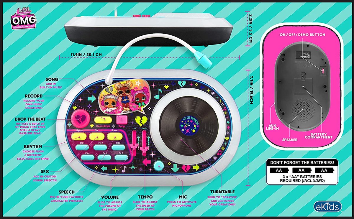 F Fityle Enfants Jouets DJ Mixer DJ Platine Musique Mixer Record  Anniversaire Cadeau Musique Jouets pour Enfants