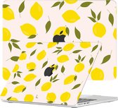Lunso - Geschikt voor MacBook Air 13 inch M2 (2022) - cover hoes - Squeezy Lemon