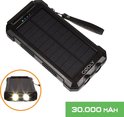 GØDLY® – Solar Powerbank – Solar Charger – Powerbank Zonneenergie – 30000 mAh – 5 poorten – Noodpakket – 2023 Model