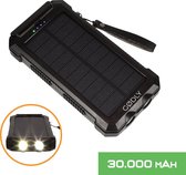 GØDLY® - Solar Powerbank - Solar Charger - Powerbank Zonneenergie - 30000 mAh - 5 poorten - Noodpakket - 2023 Model