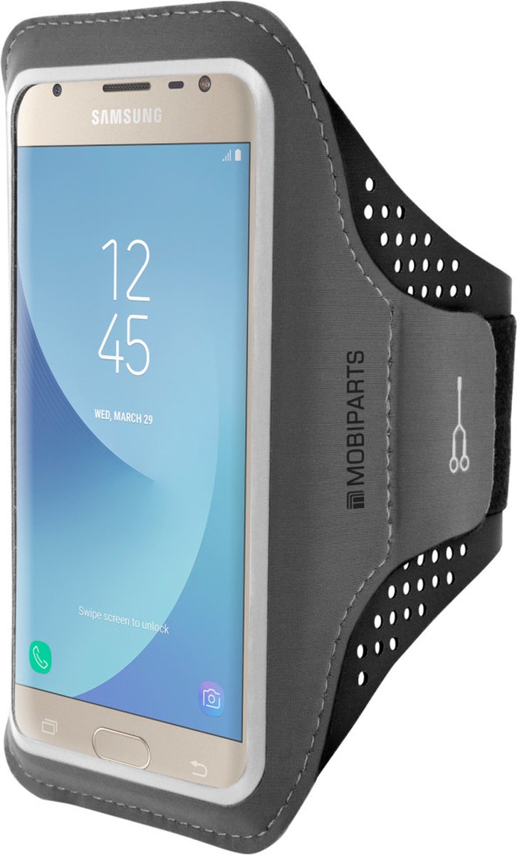 Hardloop Sportarmband geschikt voor Samsung Galaxy J3 (2017) - Zwart - Mobiparts