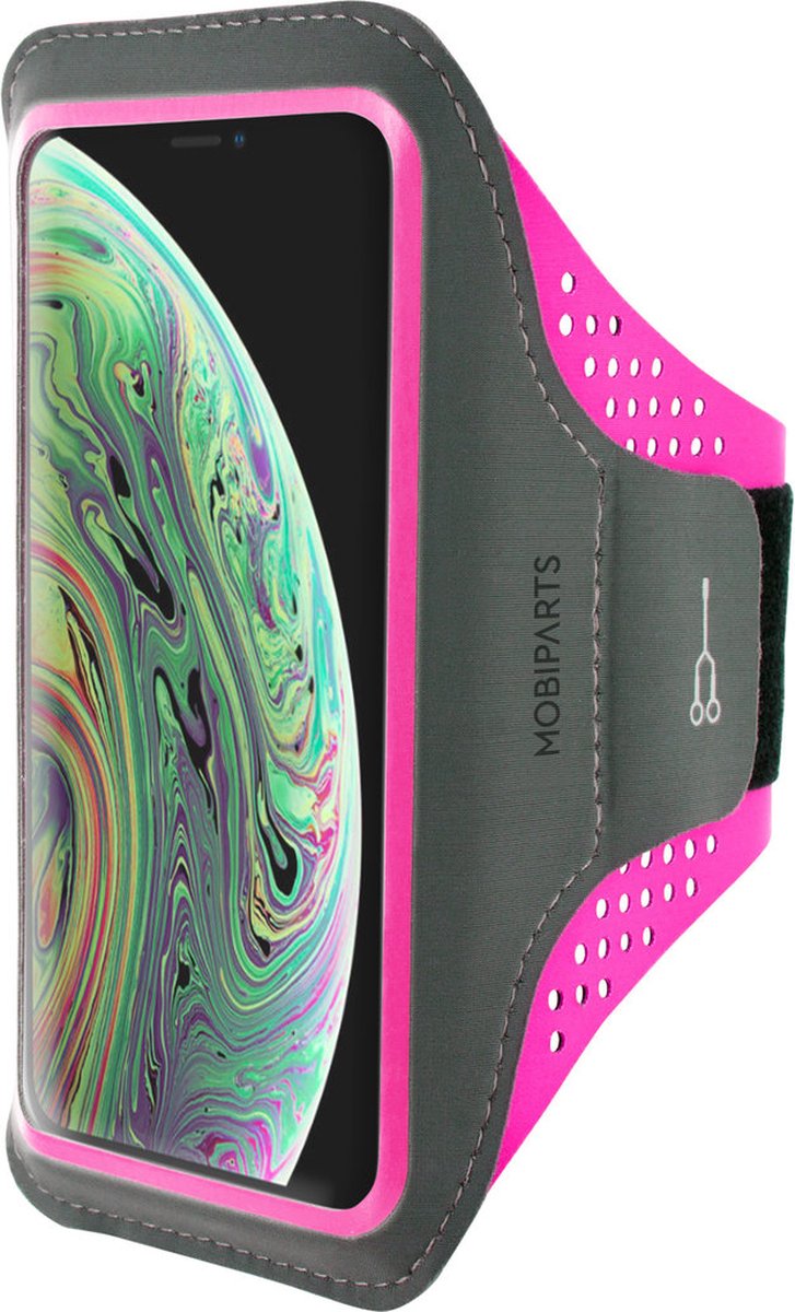 Hardloop Sportarmband geschikt voor Apple iPhone X/10 Apple iPhone Xs - Roze - Mobiparts