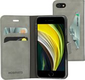Mobiparts hoesje geschikt voor Apple iPhone 7/8/SE(2020/2022) - Wallet/Boekhoesje - Eco Leer - Magneet Sluiting - Opberg vakken - Grijs