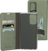 Mobiparts hoesje geschikt voor Samsung Galaxy A72/A72 5G - Wallet/Boekhoesje - Eco Leer - Magneet Sluiting - Opberg vakken - Groen