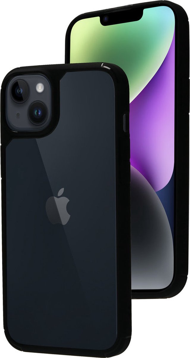 Mobiparts Rugged Clear Case geschikt voor Apple iPhone 14 Plus - Zwart Transparant