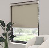 Dutchblinds Rolgordijn - verduisterend - Sand - 80x190cm - Raamdecoratie op maat