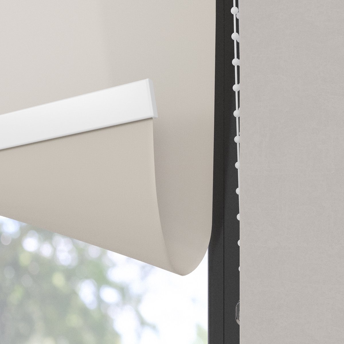 Dutchblinds Rolgordijn - lichtdoorlatend - Beige - 120x190cm - Raamdecoratie op maat