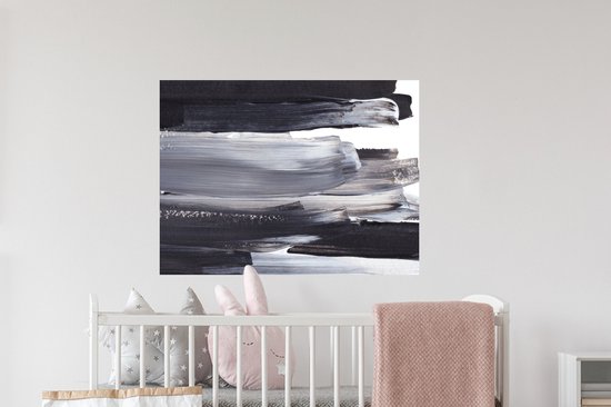 Stickers muraux - Film adhésif - Peinture - Zwart - Design - 80 x 60 cm - Film adhésif - Stickers muraux pour chambre d'enfant - Papier peint autocollant - Papier peint autocollant - Film adhésif