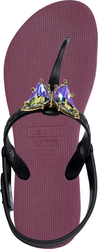 Uzurii Selena Butterfly Chrystal chaussons pour femmes, Ruby, taille: 37/38