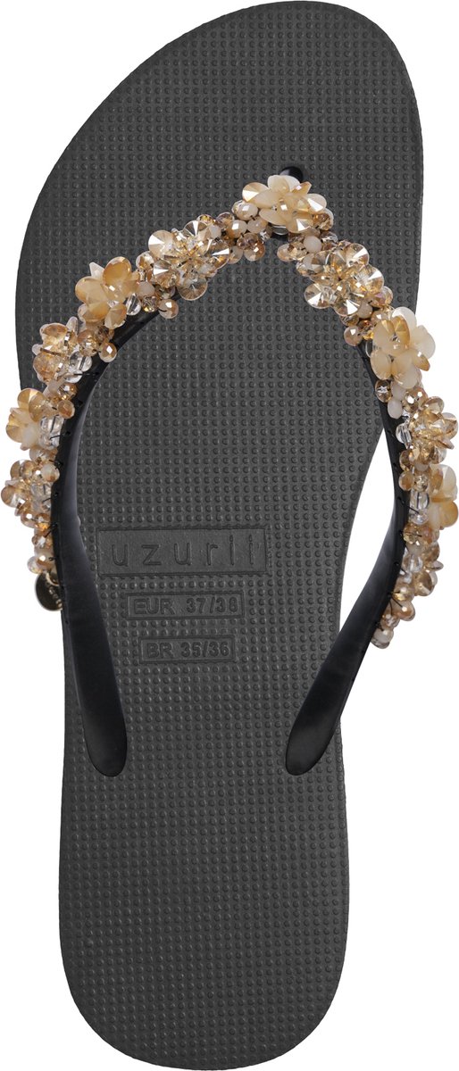 Uzurii | Teenslippers | Dames | Zwart | Maat 39/40