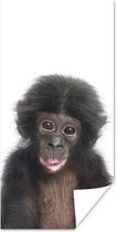 Poster Aap - Dieren - Natuur - Chimpansee - 40x80 cm