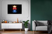 Game Poster - Gaming quotes - Neon - House of gaming - Kroon - Tekst - 90x60 cm