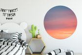 WallCircle - Wandcirkel ⌀ 150 - Zon - Lucht - Wolken - Roze - Ronde schilderijen woonkamer - Wandbord rond - Muurdecoratie cirkel - Kamer decoratie binnen - Wanddecoratie muurcirkel - Woonaccessoires