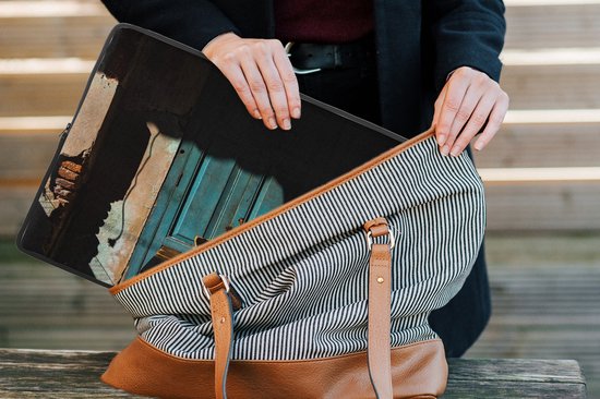 Housse pour ordinateur portable 15,6 pouces - Porte - Blauw - Architecture - Vase - Housse pour ordinateur portable - Dimensions intérieures 39,5x29,5 cm