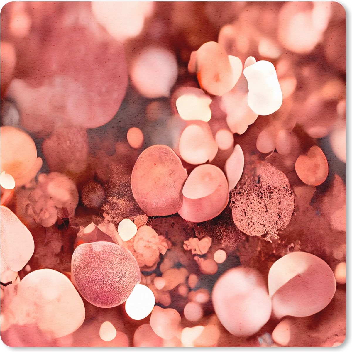 Muismat XXL 60x60 cm - Bureau onderlegger - Bureau mat Abstract - Glitter - Roze - Luxe - Bureaumat - Gaming mousepad xl - Bureaulegger groot - Computer deskmat