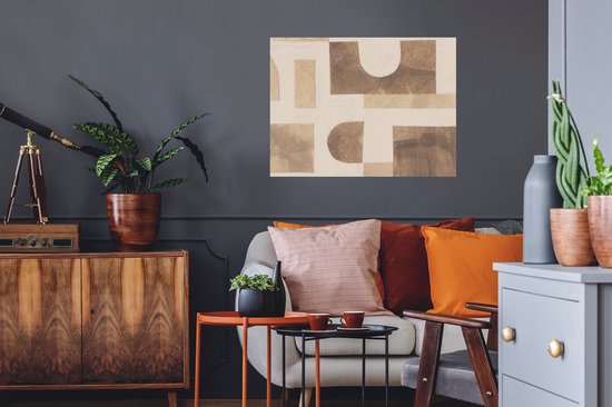 Stickers muraux - Film autocollant - Abstrait - Puzzle - Formes - Couleurs - 80x60 cm - Film adhésif - Stickers muraux Chambre d'enfant - Papier peint autocollant - Papier peint autocollant - Film autocollant