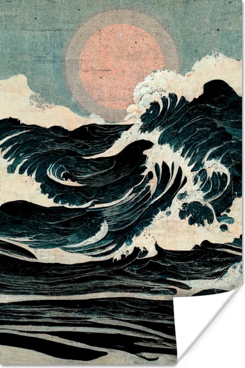 Vintage - Zee - Golven - Zon