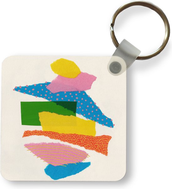 Porte-clés - Cadeaux à distribuer - Abstrait - Art - Formes - Arc-en-ciel - Plastique