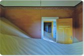Bureau onderlegger - Muismat - Bureau mat - Zand - Woestijn - Deur - Architectuur - 60x40 cm