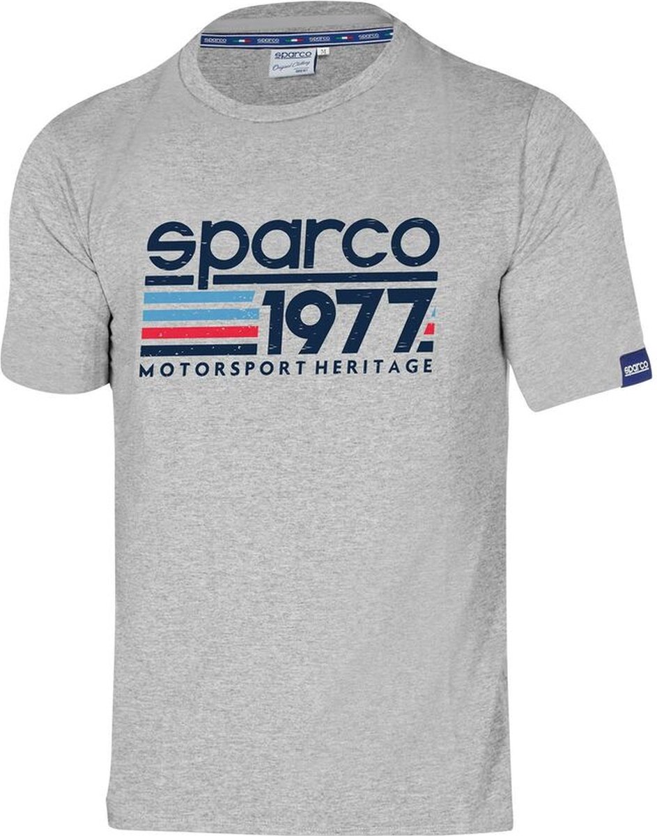Men’s Short Sleeve T-Shirt Sparco 1977 Grey M