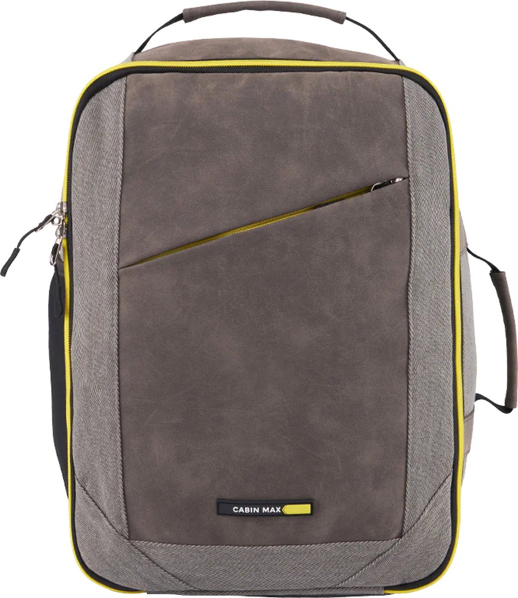 CabinMax Manhatten – Handbagage 24L Wizzair – Rugzak – Schooltas - 40x30x20 cm – Compact Reistas – Lichtgewicht – Geel
