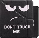 Hoes Geschikt voor Kobo Libra 2 Hoesje Bookcase Cover Book Case Hoes Sleepcover - Don't Touch Me
