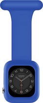 Strap-it Geschikt voor Apple Watch verpleegkundige band met Case - Maat: 38 - 40 - 41mm - donkerblauw