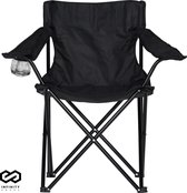 Chaise de camping Infinity Goods - Chaise de jardin - Chaise pliante - Chaise de camping - Zwart