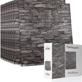 Plaktegels - 3D plaktegels - zelfklevende tegels - tegelsticker - muurstickers - plaktegels keuken - plaktegels badkamer - wandpanelen zelfklevend - 10 stuks - grote tegels - 77x70cm - 5,39m2