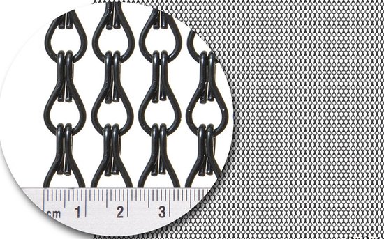 Vliegengordijn Aluminium - 90 x 210cm - Zwart — afbeelding 3