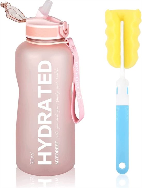 HYDRATE Bouteille d'eau en acier inoxydable de 2,2 litre - Gourde Sport  sans BPA – Gourde