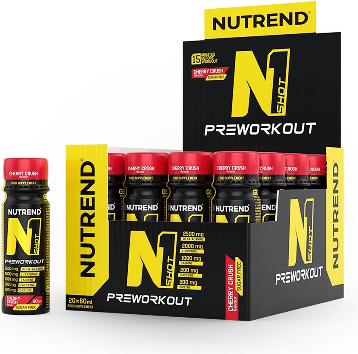 Nutrend - N1 Pre-Workout Shots (Cherry Crush - 20 x 60 ml)