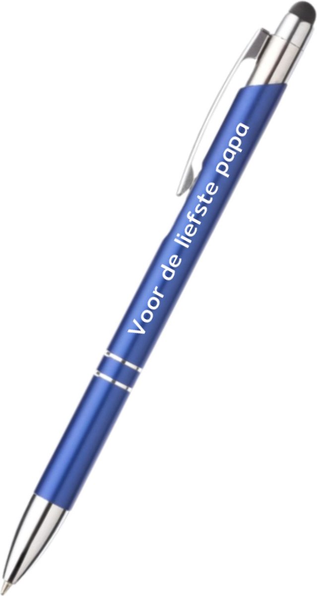 Akyol - stylo pour le papa le plus doux - bleu - gravé - Stylos papa - père  - famille