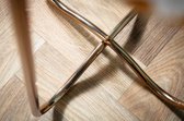Ronde bijzettafel NOBLE I 35cm edelsteen agaat opvouwbaar gouden metalen frame - 40368