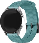 Strap-it Smartwatch bandje 20mm - Siliconen hexagon band - geschikt voor Samsung Galaxy Watch 6 / 6 Classic / Watch 5 / 5 Pro / Watch 4 / 4 Classic / Watch 42mm / Watch 3 41mm / Watch Active - Amazfit Bip / GTS - Polar Ignite / Unite - dennengroen