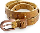Kidzzbelts Meisjeskinderriem Jeans 1808 - Naturel - 75 cm
