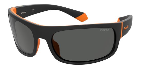 Polaroid Onbreekbare Extra Strong Polariserende Zonnebril Black & Orange Goed Omsluitende Bril Zwart