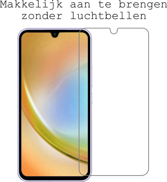 Glazen screenprotector, eenvoudig aan te brengen zonder luchtbellen, passend op een smartphone.