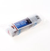 Rouleau à peinture en nylon blanc/bleu pour couche de peinture agressive 15 x largeur 100 x diamètre 6mm