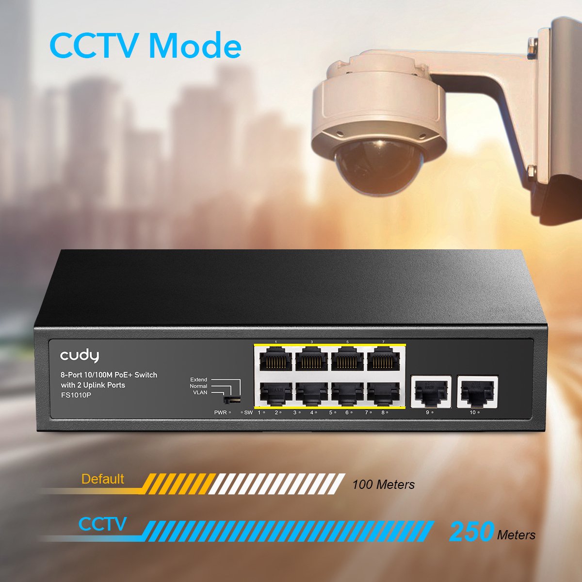 Cudy 8-Port 10/100M PoE+ Switch thumbnail 2