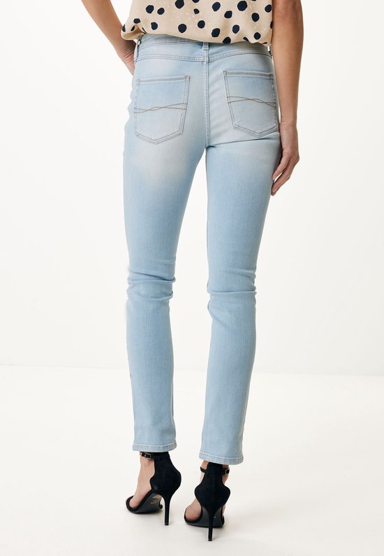 JENNA Mid Waist/ Slim Leg Jeans Dames - Blauw - Maat 29/30