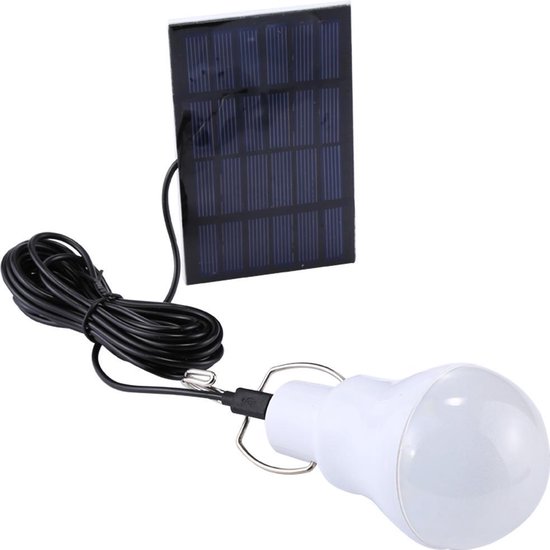Buiten Energiebesparende Lamp Draagbare Zonne-energie LED | Gloeilamp (Wit) | bol.com
