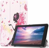 Tablet hoes geschikt voor Lenovo Tab E8 hoes (TB-8304F) - Tri-Fold Book Case - Flower Fee