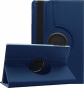 Case2go - Tablet hoes geschikt voor Samsung Galaxy Tab A 10.1 (2019) - Draaibare Book Case - Donker Blauw