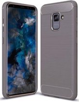 Samsung Galaxy S9 - Geborstelde TPU Cover - Grijs