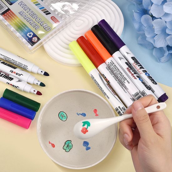 Coloriage - Marqueurs à Water magiques - Bain - Peinture - Set de 12 stylos  + cuillère