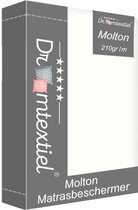 Droomtextiel Molton - Matrasbeschermer Strech Lits-Jumeaux 180 x 210 cm - Hoge Hoek - Hoogewaardige Kwaliteit - Super Zacht