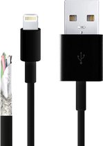 2m super kwaliteit meerdere strengen TPE materiaal USB-sync Gegevens laadkabel, voor iPhone 6 & 6 Plus, iPhone 5 & 5S & 5C, compatibel met maximaal iOS 11.02 (zwart)
