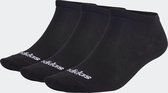 adidas Sportswear Dunne Linear Korte Sokken 3 Paar - Unisex - Zwart - 40-42