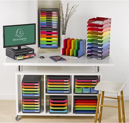 Exacompta - Réf. 390013D - Trieur vertical MODULOTOP avec 5 intercalaires Autentik - Pour tri du